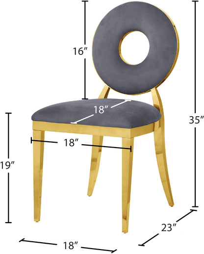 Waldorf Grey Velvet Dining Chair