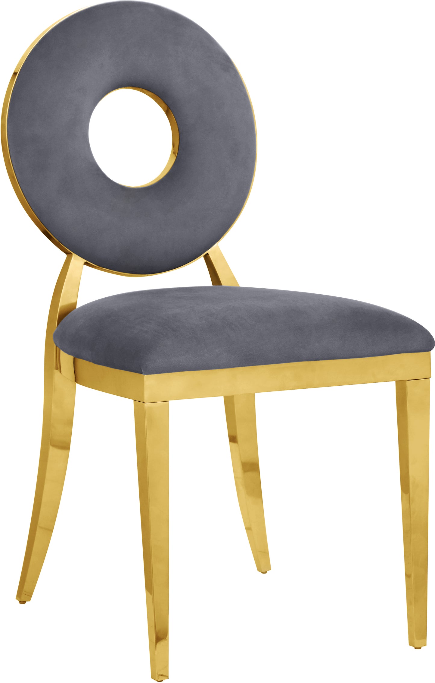 waldorf grey velvet dining chair