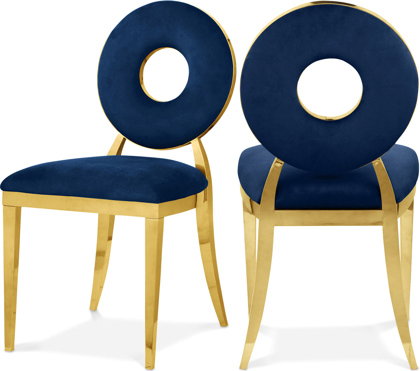 waldorf navy velvet dining chair