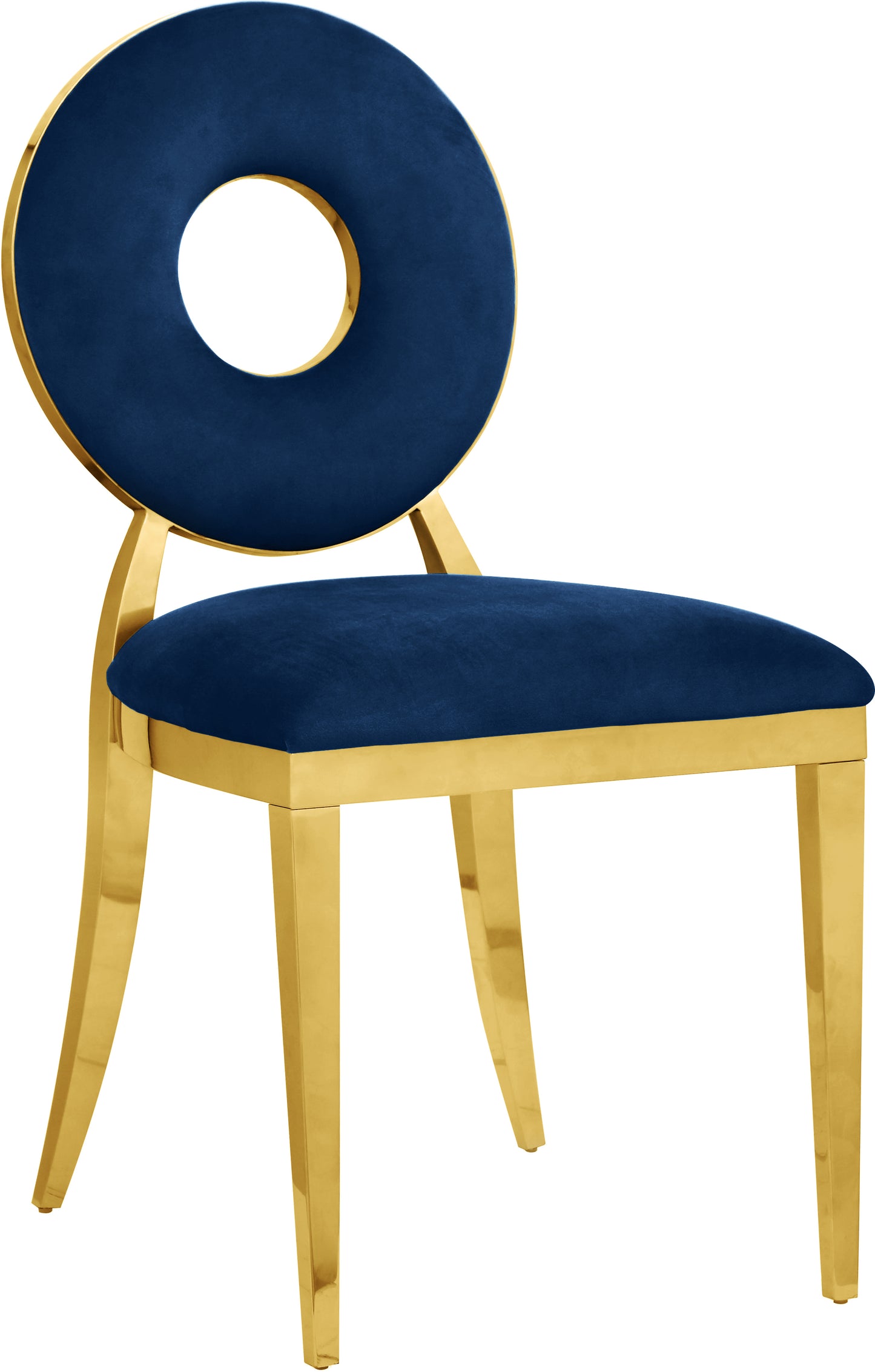 waldorf navy velvet dining chair