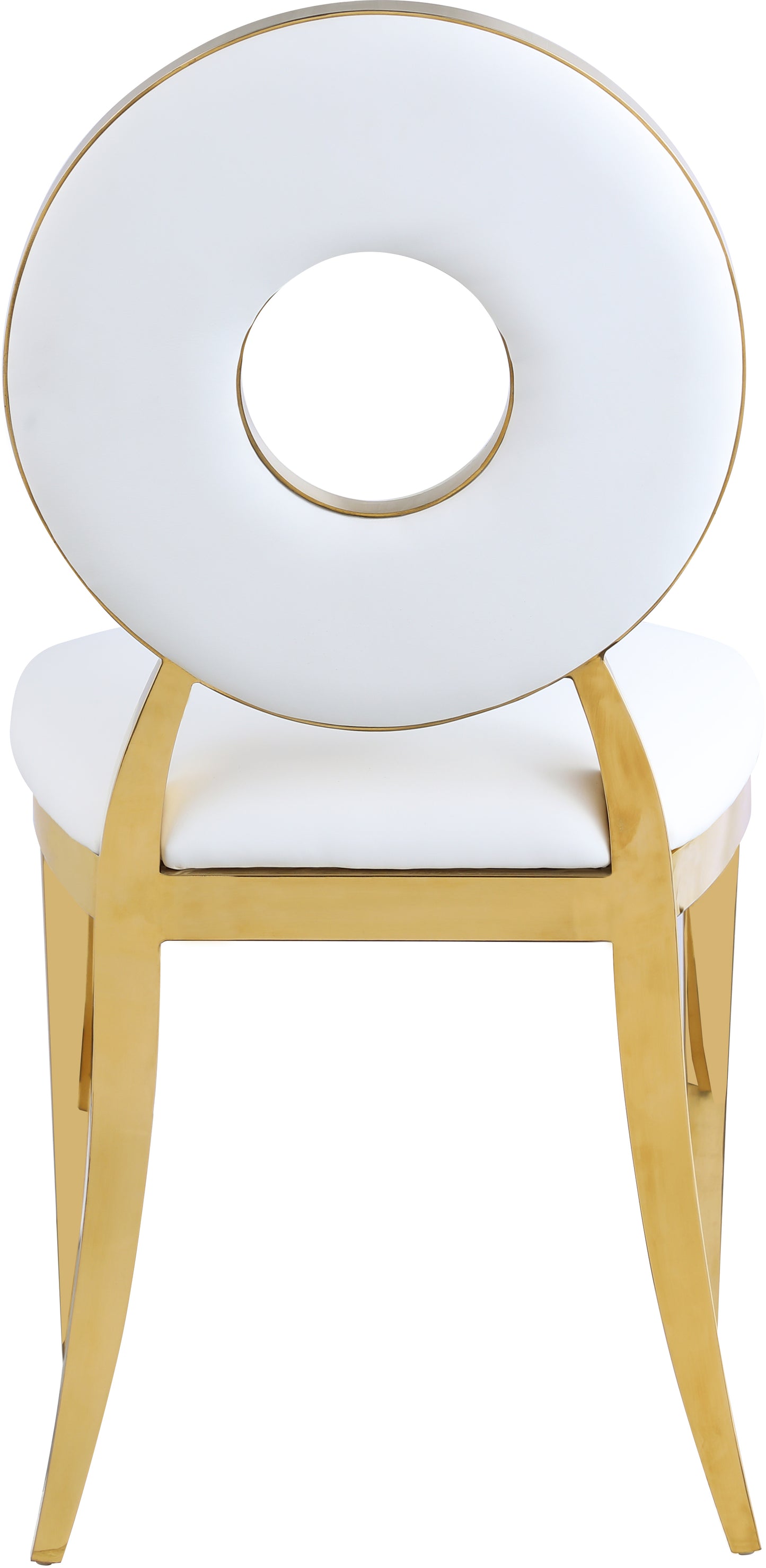 waldorf white vegan leather dining chair