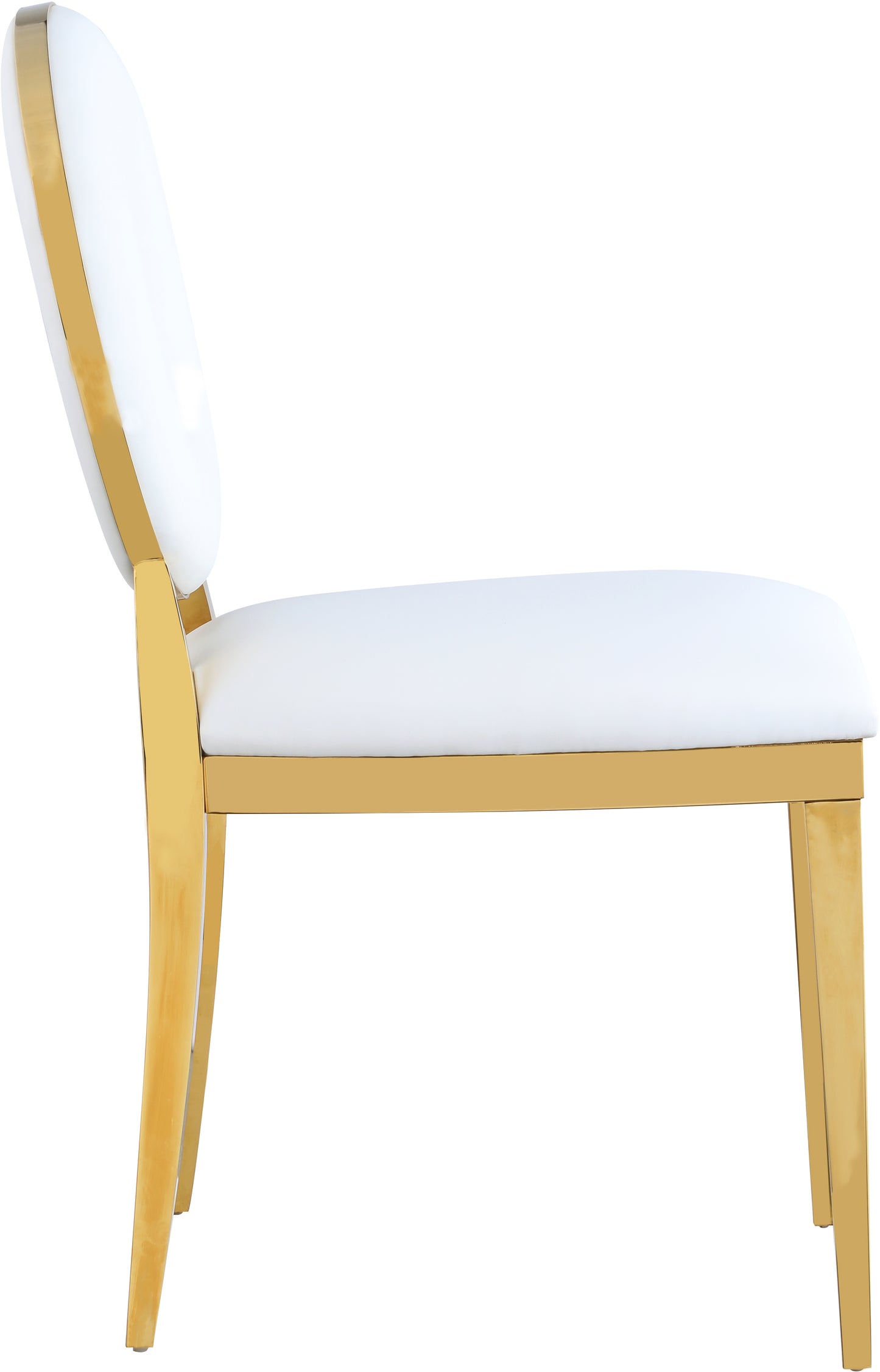 waldorf white vegan leather dining chair