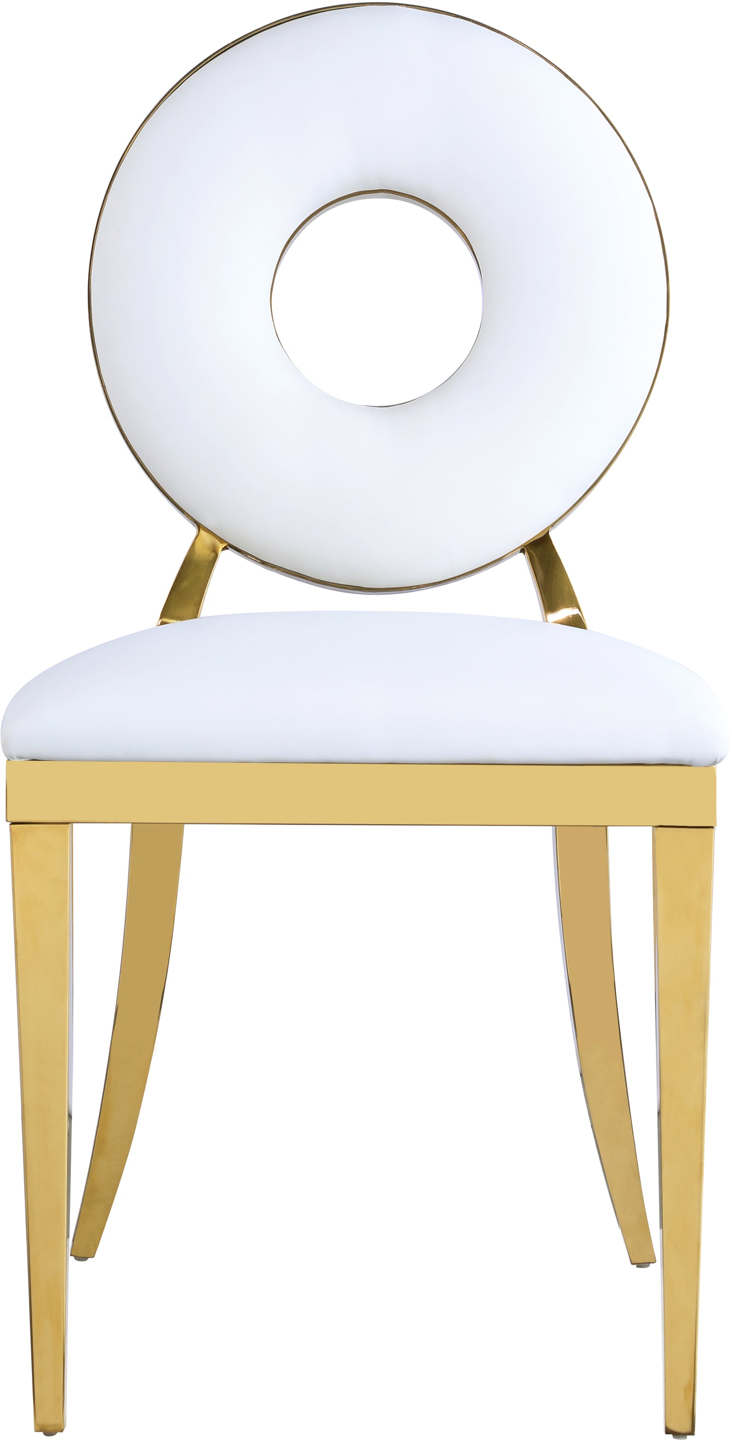 waldorf white vegan leather dining chair