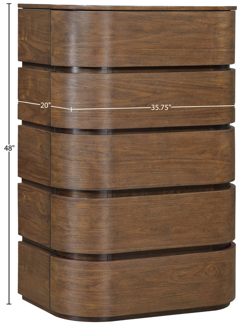 Tessa Brown Solid Wood Chest, 1 Piece