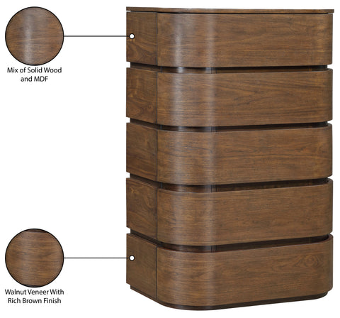 Tessa Brown Solid Wood Chest, 1 Piece