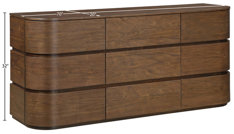 Tessa Brown Solid Wood Dresser, 1 Piece