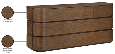 Tessa Brown Solid Wood Dresser, 1 Piece