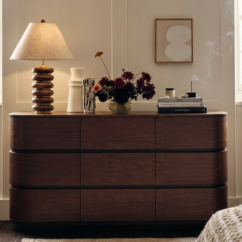 Tessa Brown Solid Wood Dresser, 1 Piece