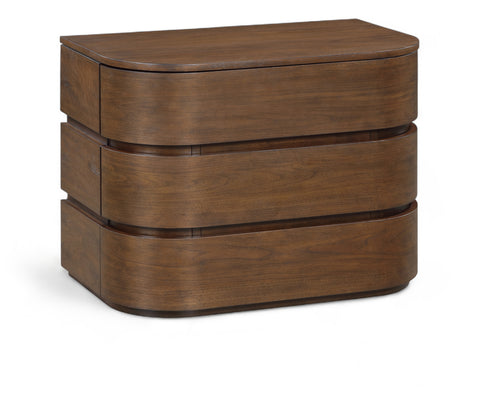 Tessa 32" Brown Solid Wood Nightstand, 1 Piece