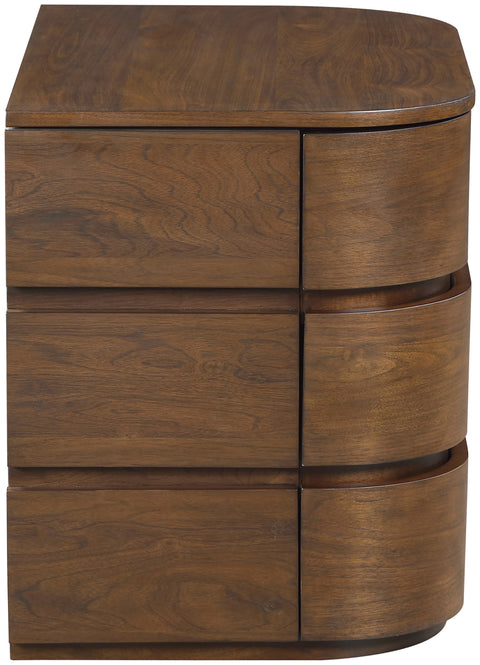 Tessa 32" Brown Solid Wood Nightstand, 1 Piece