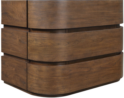 Tessa 32" Brown Solid Wood Nightstand, 1 Piece