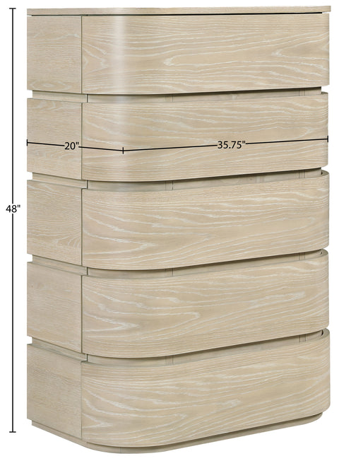 Tessa Natural Solid Wood Chest, 1 Piece