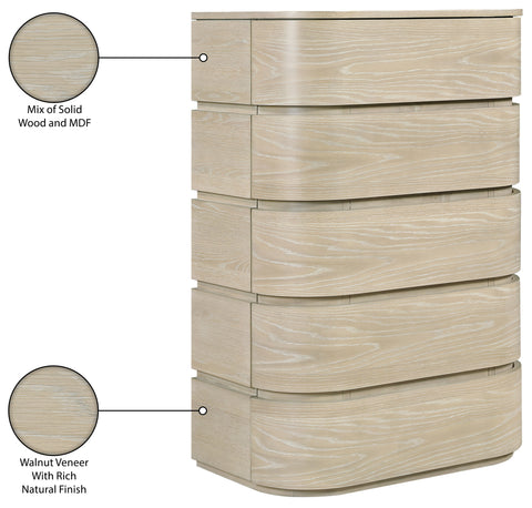Tessa Natural Solid Wood Chest, 1 Piece
