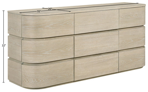 Tessa Natural Solid Wood Dresser, 1 Piece