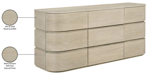 Tessa Natural Solid Wood Dresser, 1 Piece