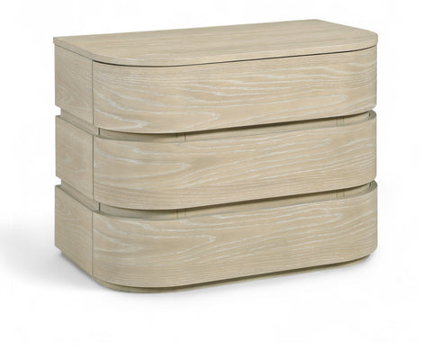 Tessa 32" Natural Solid Wood Nightstand, 1 Piece