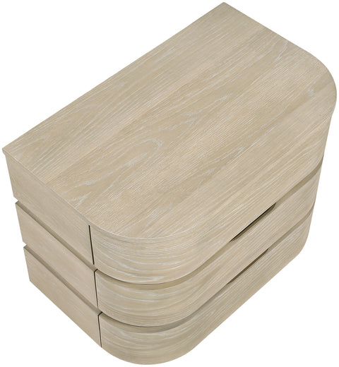 Tessa 32" Natural Solid Wood Nightstand, 1 Piece