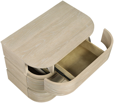 Tessa 32" Natural Solid Wood Nightstand, 1 Piece