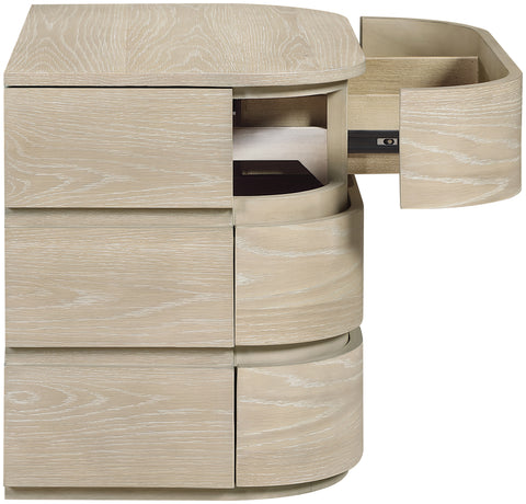 Tessa 32" Natural Solid Wood Nightstand, 1 Piece