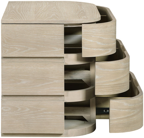 Tessa 32" Natural Solid Wood Nightstand, 1 Piece