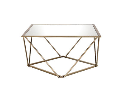 Jaylen Coffee Table, Mirrored & Champagne Gold Finish