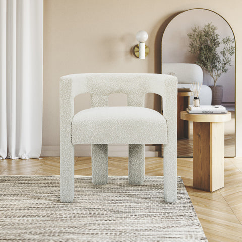 Fairfax Cream Boucle Fabric Accent/Dining Chair C