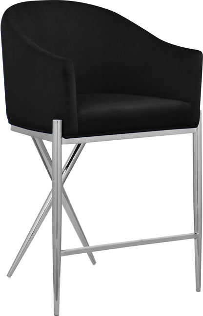 Finch Black Velvet Counter Stool