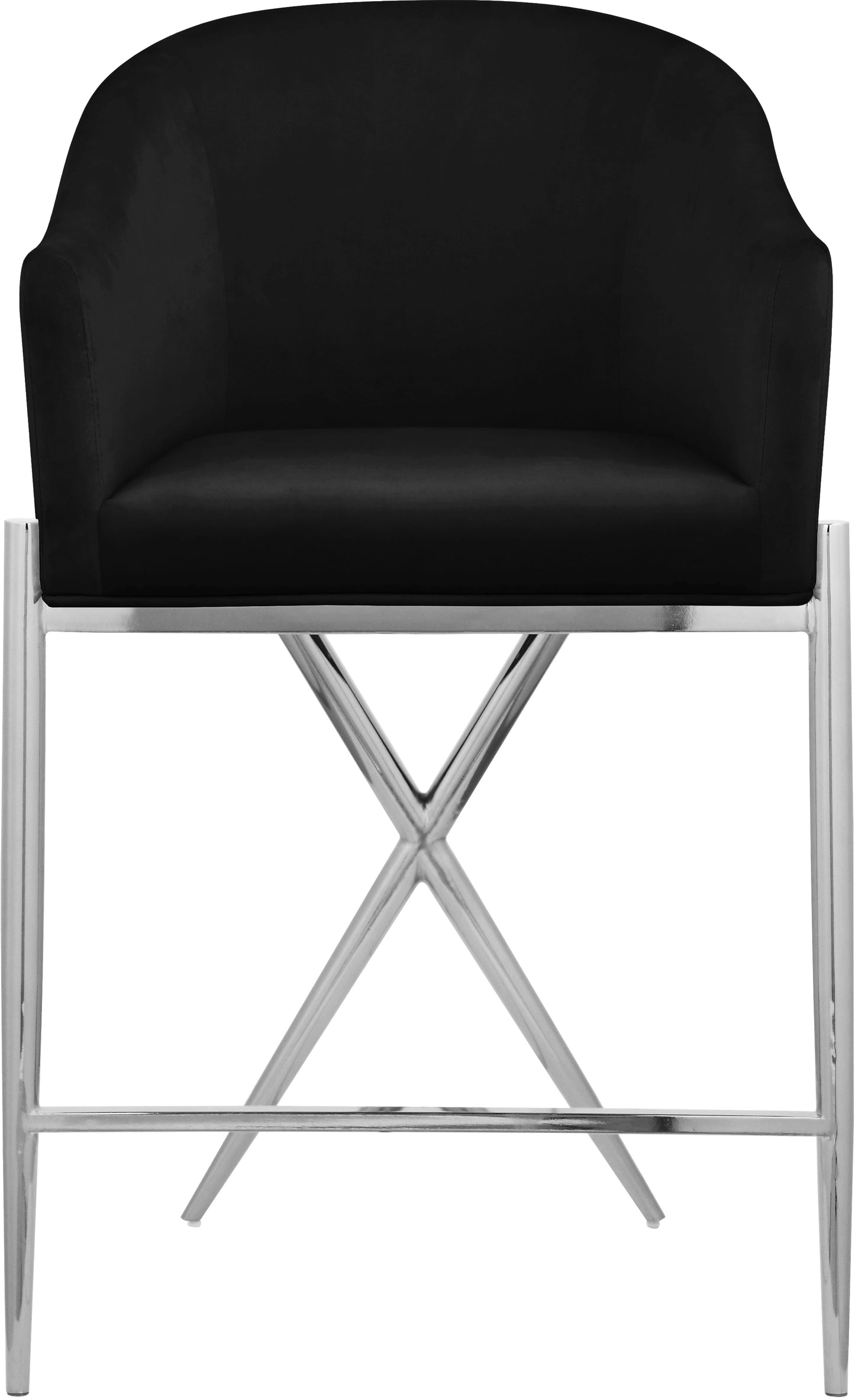 finch black velvet counter stool