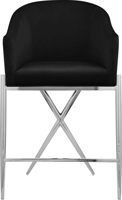 Finch Black Velvet Counter Stool