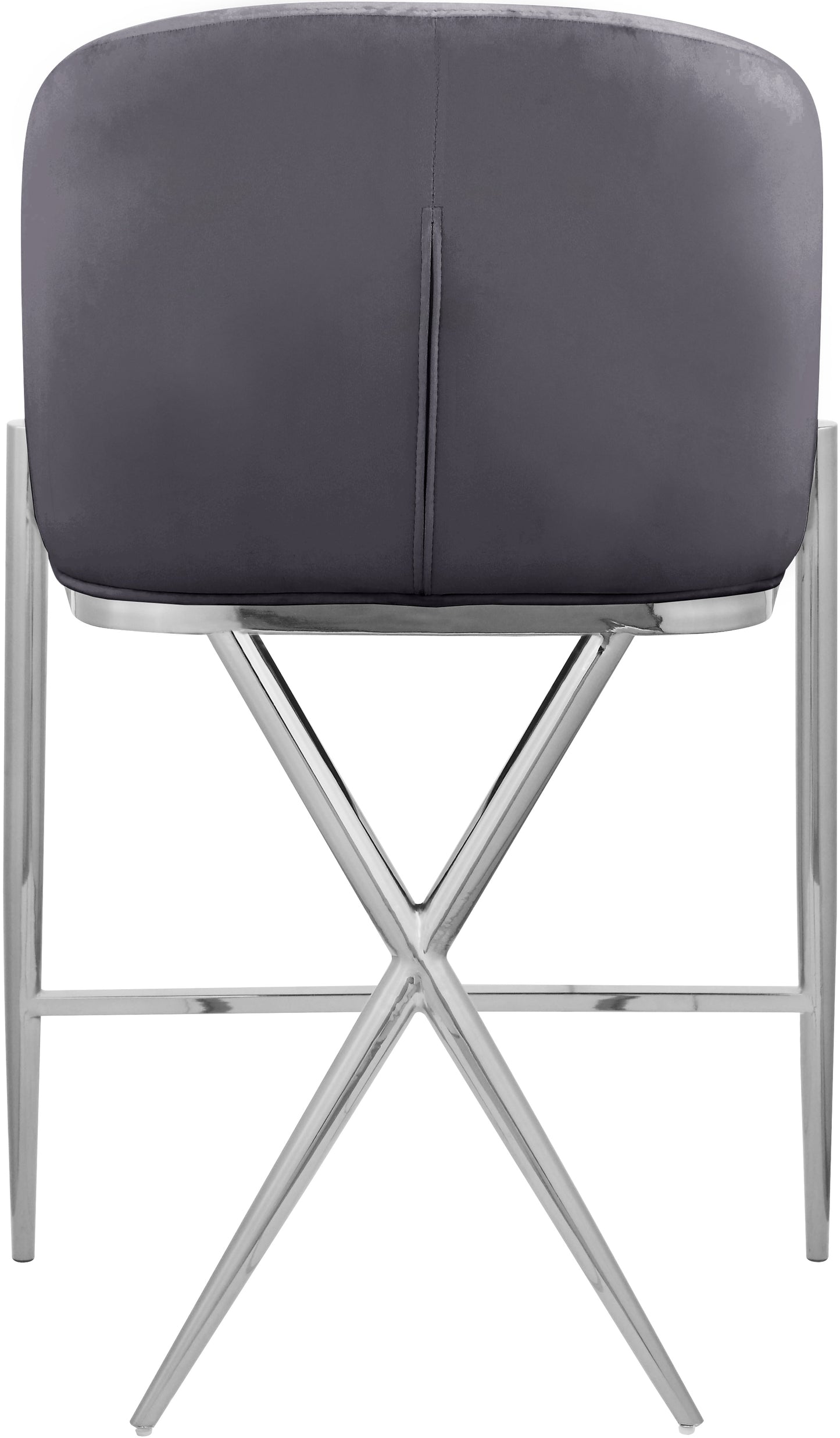 finch grey velvet counter stool