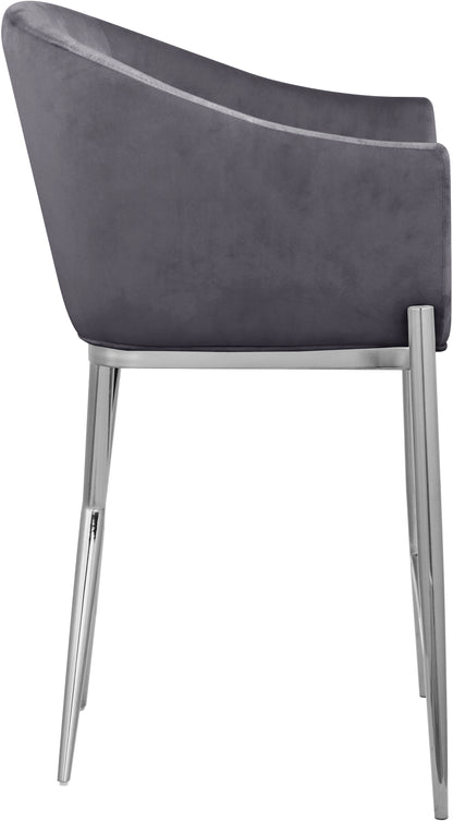 Cocoon Grey Velvet Counter Stool C