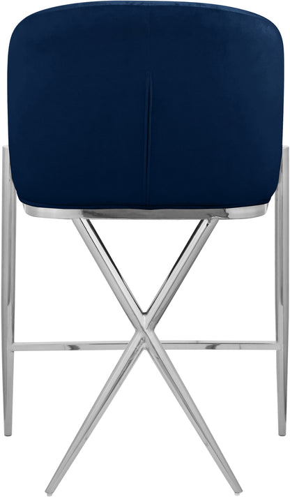 Finch Navy Velvet Counter Stool