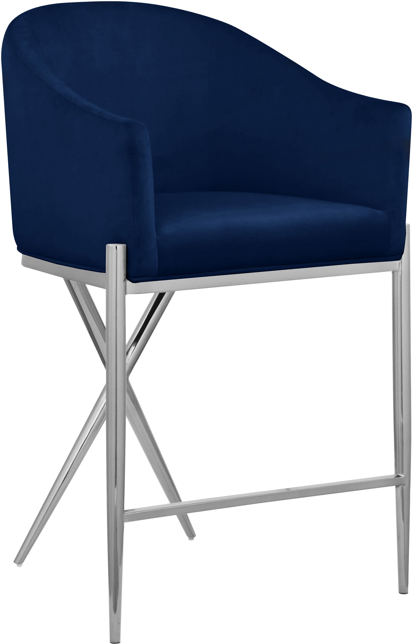 finch navy velvet counter stool