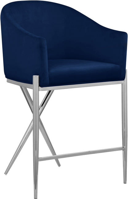 Finch Navy Velvet Counter Stool