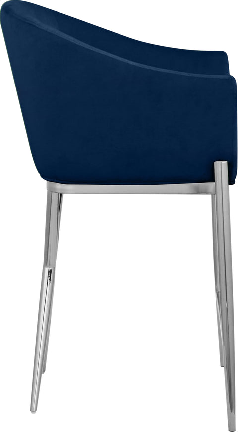 Cocoon Navy Velvet Counter Stool C