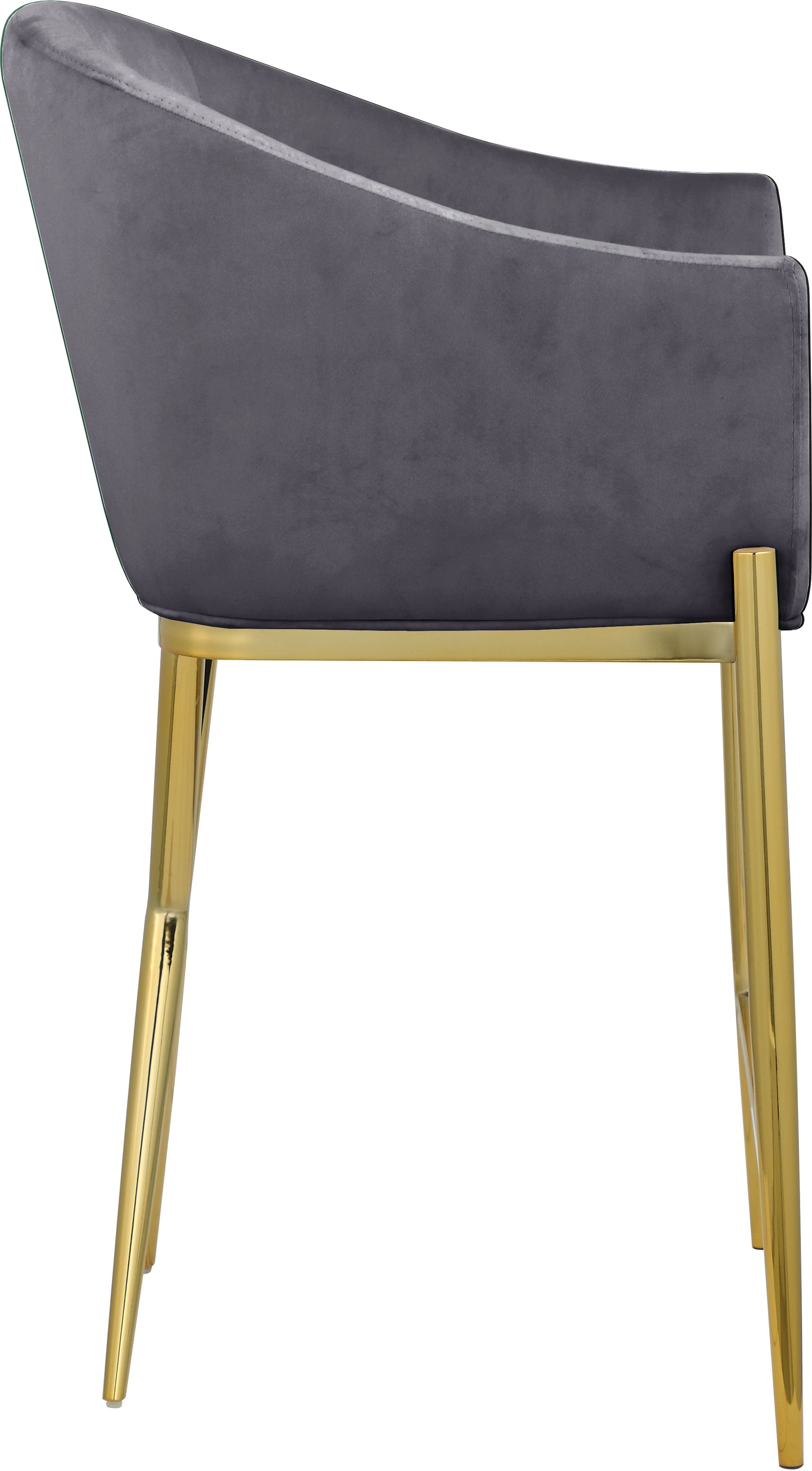 cocoon grey velvet counter stool c