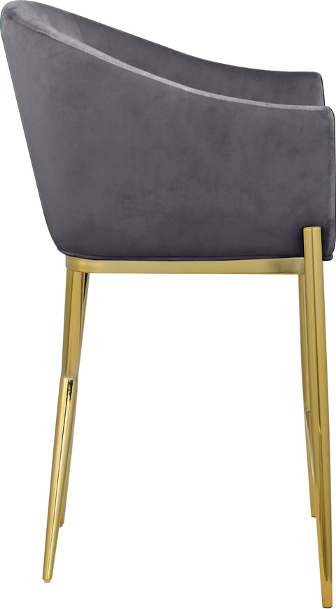 Cocoon Grey Velvet Counter Stool C