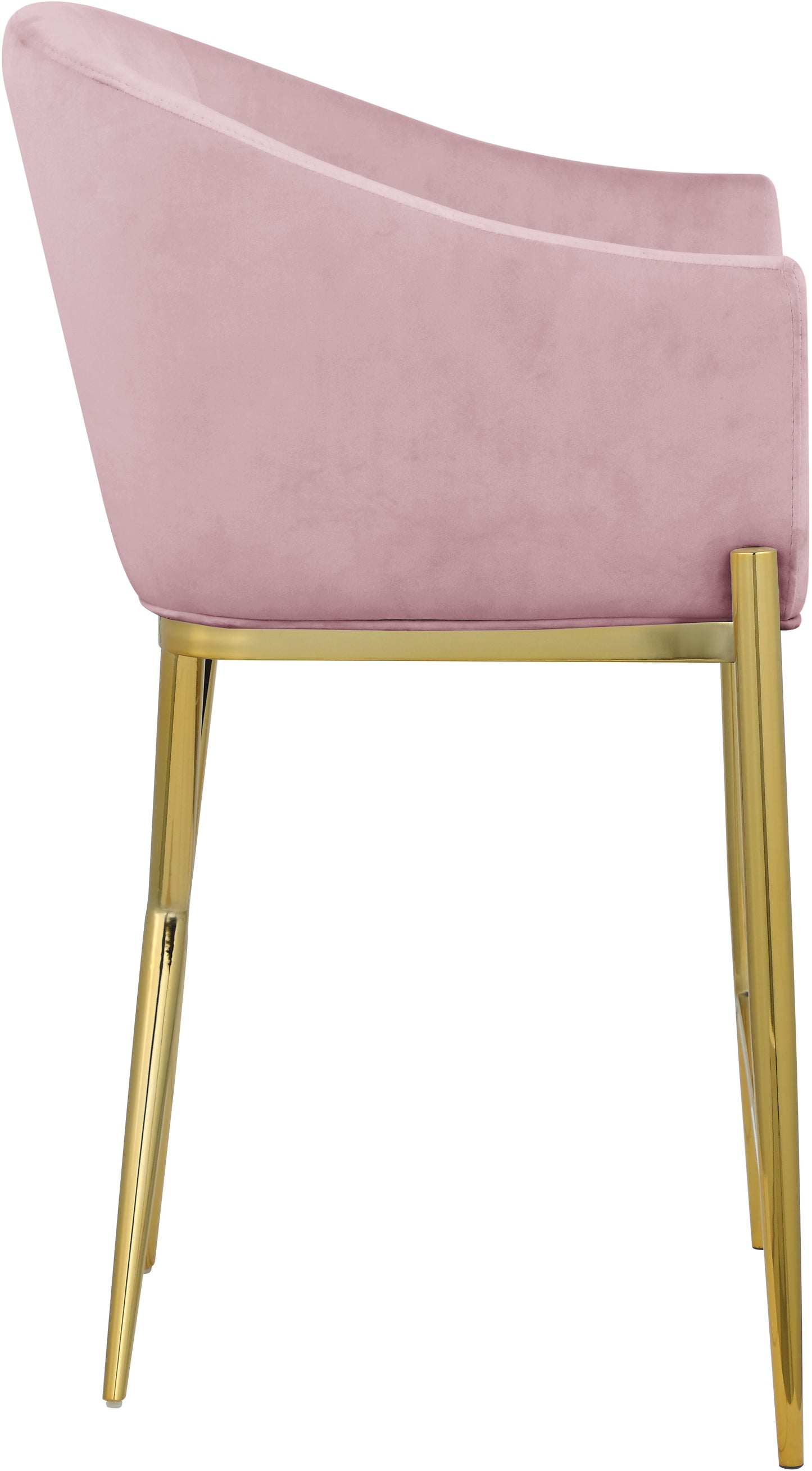 cocoon pink velvet counter stool c