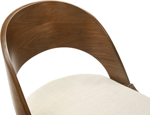 Collette Beige Linen Textured Fabric Dining Chair C