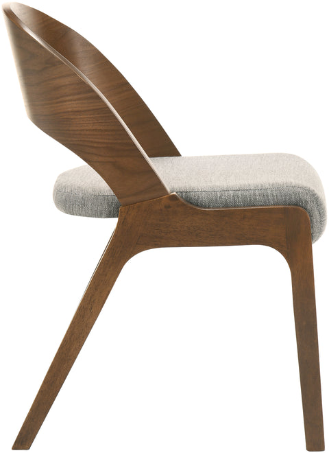 Collette Grey Linen Textured Fabric Dining Chair C