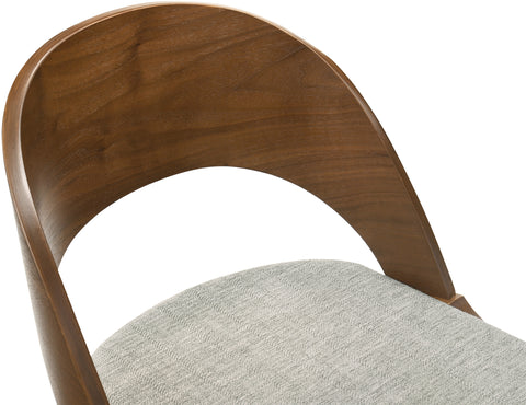 Collette Grey Linen Textured Fabric Dining Chair C