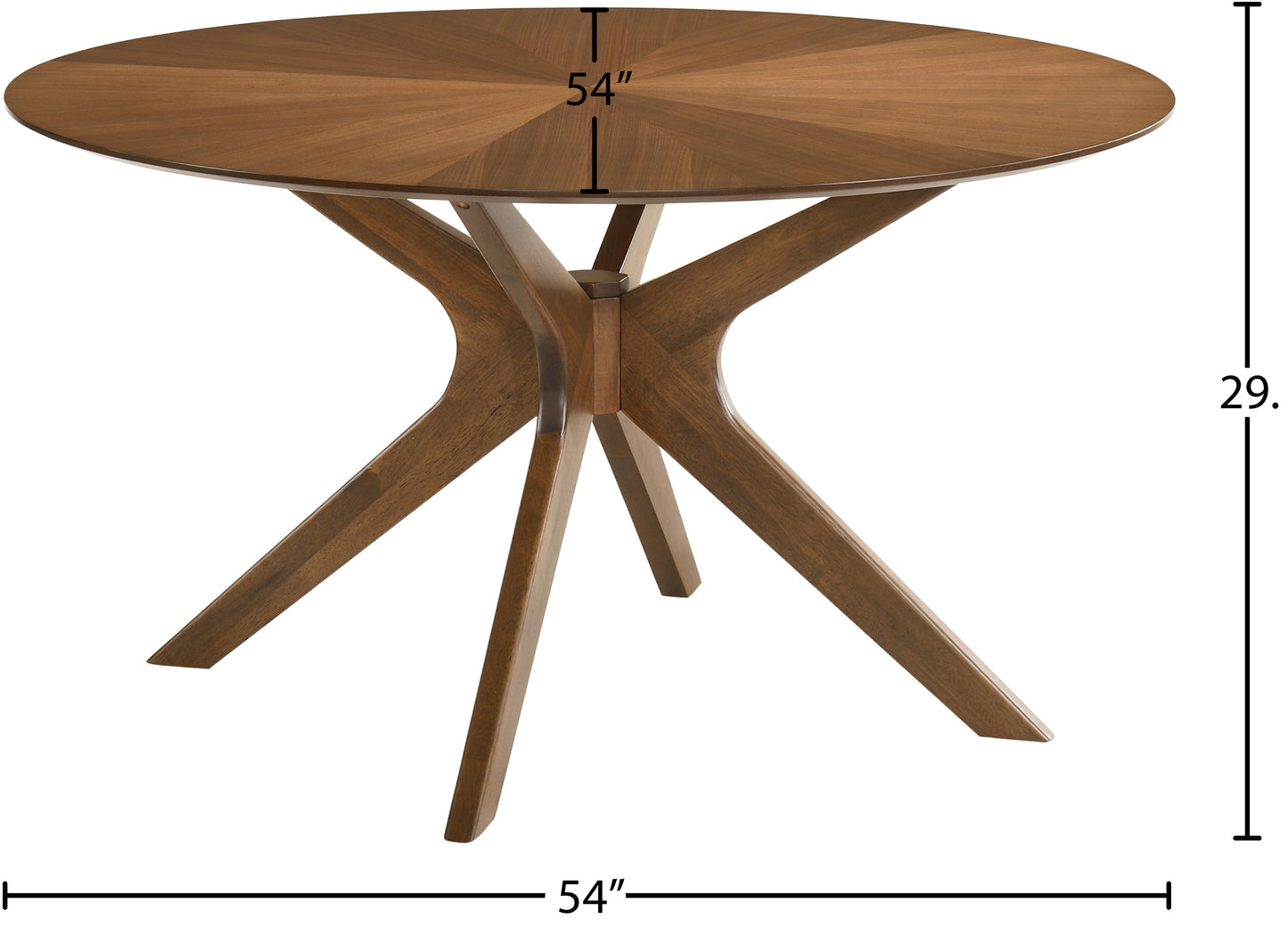 collette rich walnut veneer dining table t