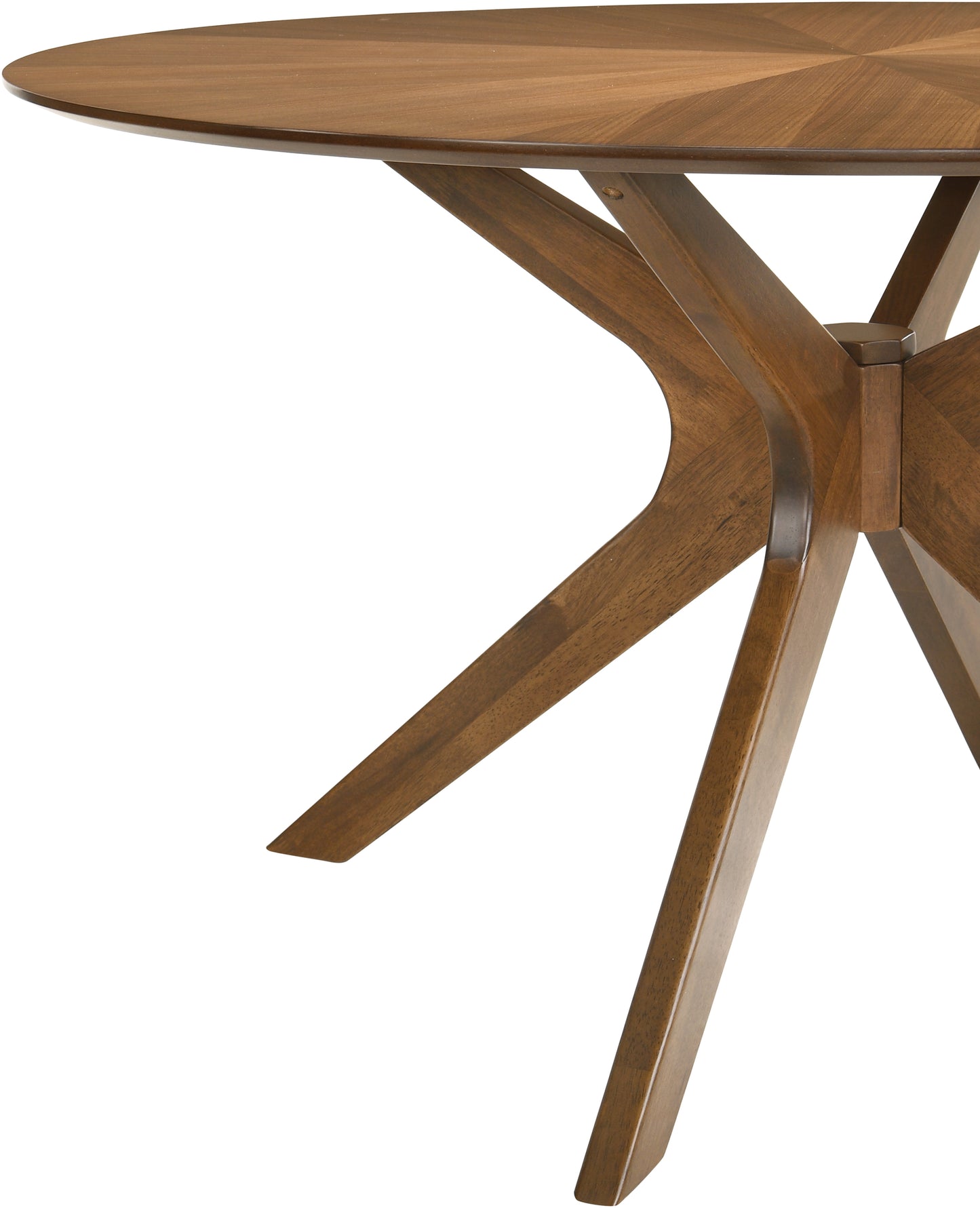 collette rich walnut veneer dining table t