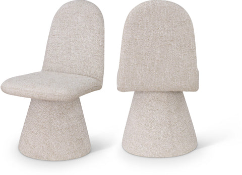 Blaire Beige Fabric Upholstered Dining Chair, 2-Piece