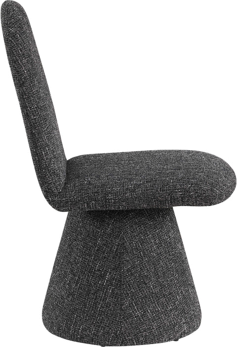 Blaire Black Fabric Upholstered Dining Chair, 2-Piece