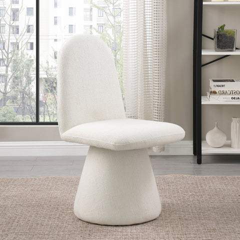 Blaire Cream Fabric Upholstered Dining Chair, 2-Piece