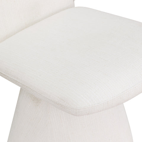 Blaire Cream Fabric Upholstered Dining Chair, 2-Piece