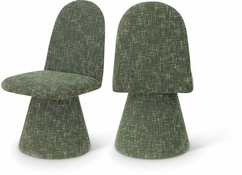 Blaire Green Fabric Upholstered Dining Chair, 2-Piece