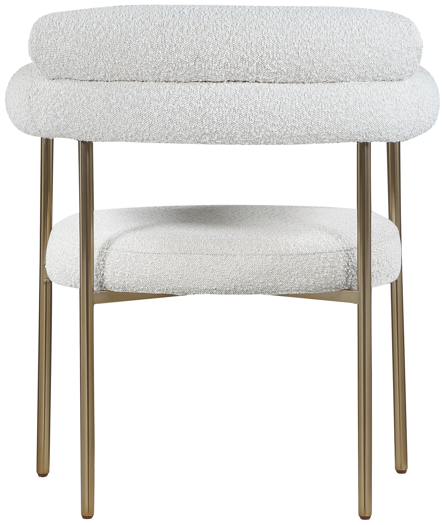 santorini cream boucle fabric dining chair