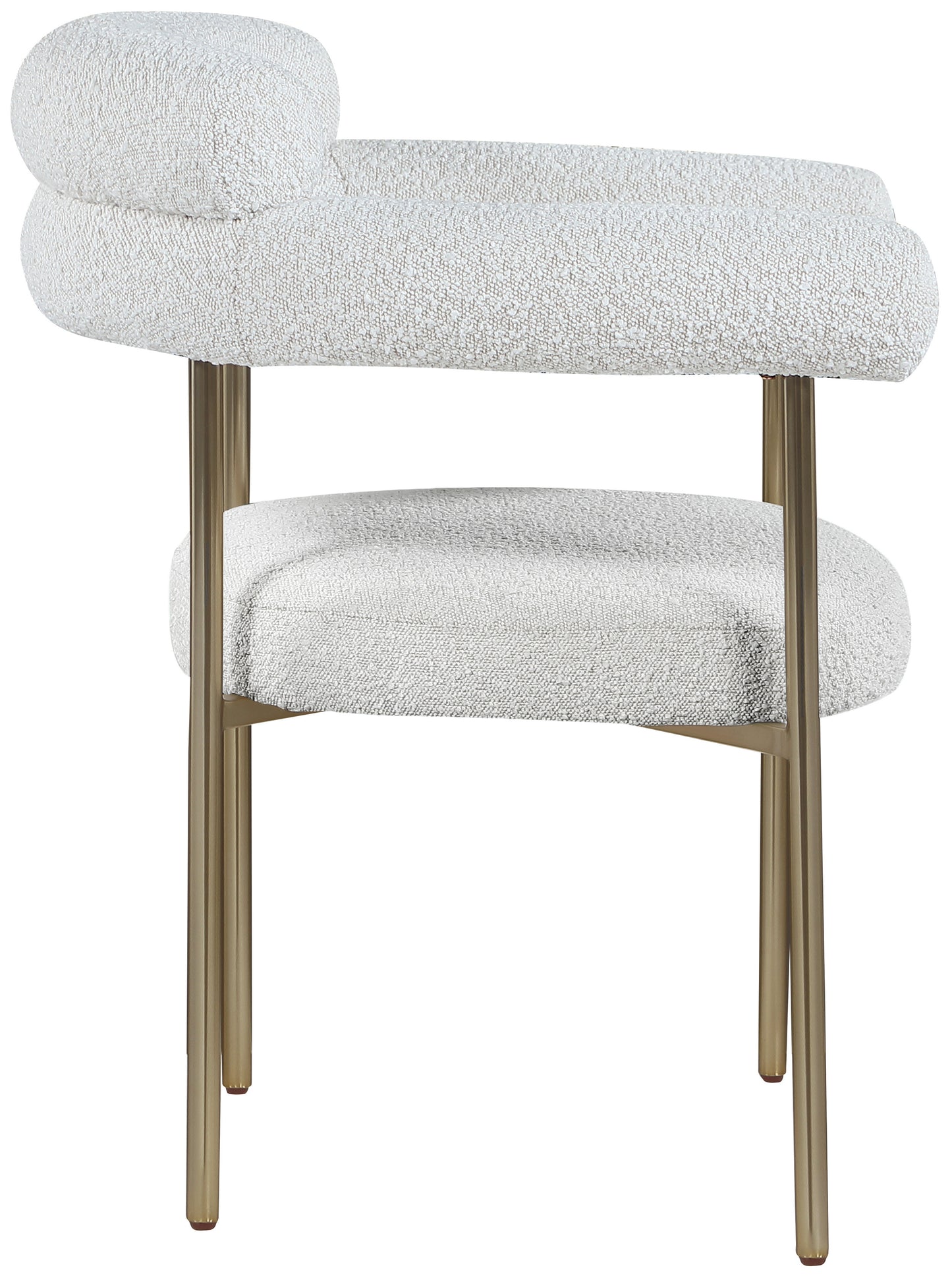 santorini cream boucle fabric dining chair